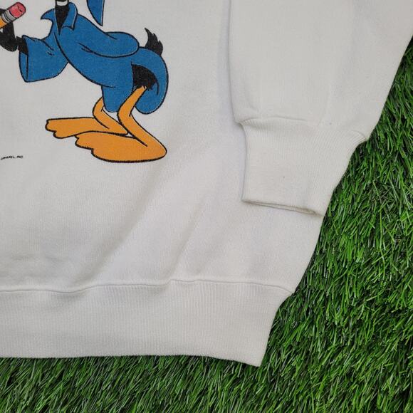 Vintage Daffy-Duck Sweatshirt Womens Large 23x23 Christmas - Picture 14 of 14